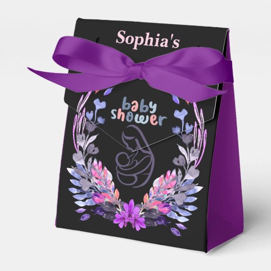 かわいい赤ちゃんシャワー フェイバーボックス (正面サイド)