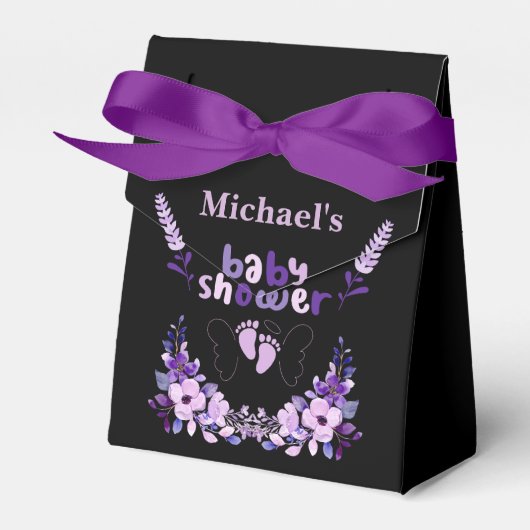 かわいい赤ちゃんシャワー フェイバーボックス (正面サイド)