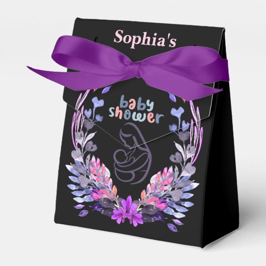 かわいい赤ちゃんシャワー フェイバーボックス (正面サイド)