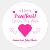 かわいい赤ちゃんシャワー ラウンドシール (正面)