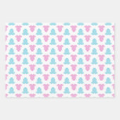 かわいい赤ちゃんシャワー/性別の表示 ラッピングペーパーシート (正面2)