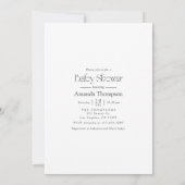 かわいい赤ちゃんシャワー 招待状 (裏面)