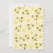 かわいい赤ちゃんゾウの水彩花のベイビーシャワー 招待状 (裏面)