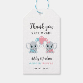 かわいい赤ちゃんゾウ 性別発表ギフトタグ ギフトタグ