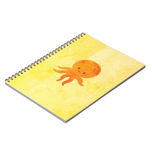 かわいい赤ちゃんタコの漫画 ノートブック (左側)