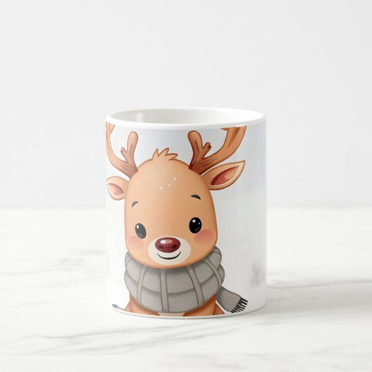かわいい赤ちゃんトナカイ コーヒーマグカップ (中央)