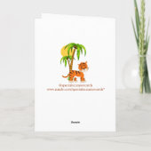 かわいい赤ちゃんトラの感謝カード サンキューカード (裏面)