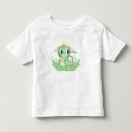 かわいい赤ちゃんドラゴンの水彩画 トドラーTシャツ
