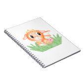 かわいい赤ちゃんドラゴン水彩画 ノートブック (右側)
