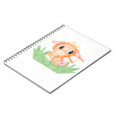 かわいい赤ちゃんドラゴン水彩画 ノートブック (左側)
