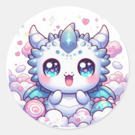 かわいい赤ちゃんドラゴン かわいい ファンタジー ステッカー