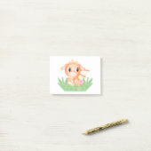 かわいい赤ちゃんドラゴン 水彩画 ポストイット (デスク上)