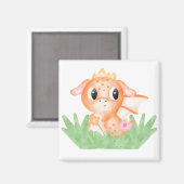 かわいい赤ちゃんドラゴン 水彩画 マグネット (正面/裏面)