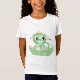 かわいい赤ちゃんドラゴン 水彩画 Tシャツ