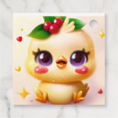 かわいい赤ちゃんニワトリとヒイラギ フェイバータグ (裏面)
