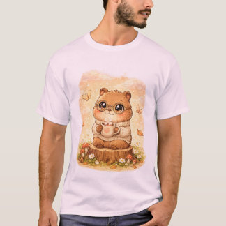 かわいい赤ちゃんハリネズミTシャツ – 愛らしい森林の仲間 Tシャツ
