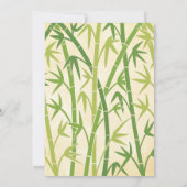 かわいい赤ちゃんパンダのグリーンバンブー出産前祝い 招待状 (裏面)