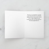 かわいい赤ちゃんパンダのベビーシャワーお礼メッセージ サンキューカード (内部)