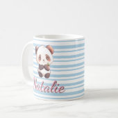 かわいい赤ちゃんパンダの名入れ コーヒーマグカップ (正面左)