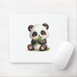 かわいい赤ちゃんパンダの竹を食べるマウスパッド マウスパッド