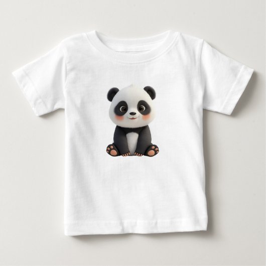 かわいい赤ちゃんパンダTシャツ ベビーTシャツ (正面)