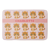 かわいい赤ちゃんヒョウのサファリ動物の子供たち バスマット (正面)
