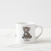 かわいい赤ちゃんヒョウの少年キッズマグカップ エスプレッソカップ (右)