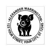 かわいい赤ちゃんピグスタンドン#1名差出人住所 セルフインキングスタンプ (デザイン)