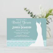 かわいい赤ちゃんブルーの円 招待状 (スタンド正面)