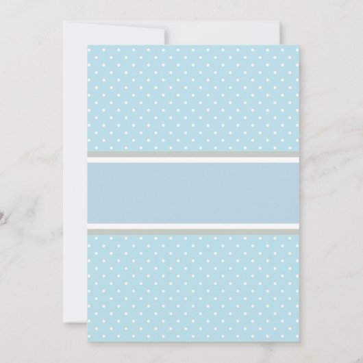 かわいい赤ちゃんブルー男の子ゾウ赤ちゃんシャワー 招待状 (裏面)