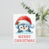 かわいい赤ちゃんペンギンのクリスマスカード シーズンカード (スタンド正面)
