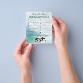 かわいい赤ちゃんペンギンの名前つけ競争ゲーム チラシ (手)