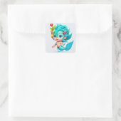 かわいい赤ちゃんマーメイド スクエアシール (バッグ)