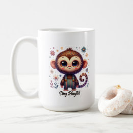 かわいい赤ちゃんモンキー コーヒーマグカップ