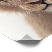 かわいい赤ちゃんライオンの肖像 |  正方形 1:1 ポスター (角)