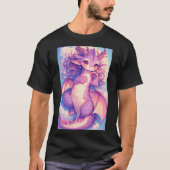 かわいい赤ちゃんレイブドラゴンアニメかわいいアート02 Tシャツ (正面)