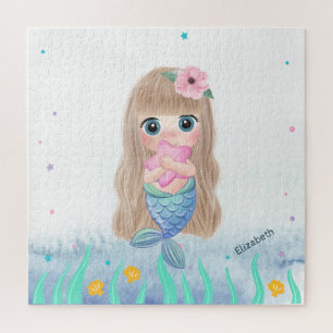 かわいい赤ちゃん人魚,海 ジグソーパズル