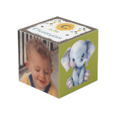 かわいい赤ちゃん動物の写真名で保育園グリーン フォトキューブ (正面アングル)