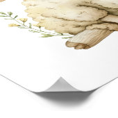 かわいい赤ちゃん動物の羊スタンド背の高い子供部屋キッドルーム ポスター (角)