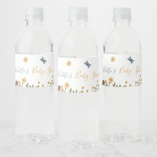 かわいい赤ちゃん動物フローラ赤ちゃんシャワー ペットボトルラベル