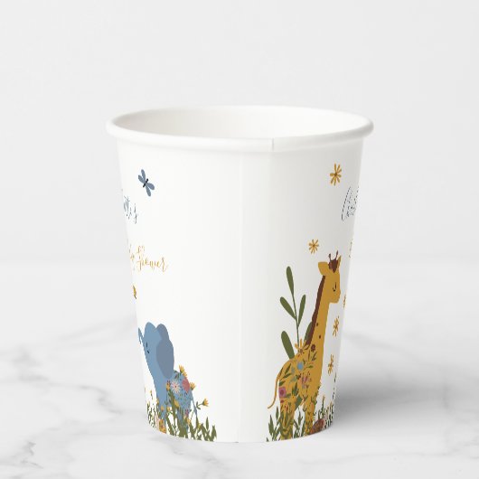 かわいい赤ちゃん動物フローラ赤ちゃんシャワー 紙コップ (右)