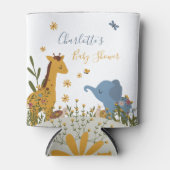 かわいい赤ちゃん動物フローラ赤ちゃんシャワー 缶クーラー (正面)