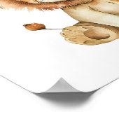 かわいい赤ちゃん動物ライオンは勇敢な子供部屋キッズルーム ポスター (角)