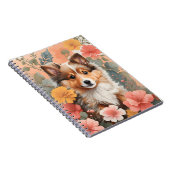 かわいい赤ちゃん動物 |かわいいシェットランドシェプドッグパピー ノートブック (右側)