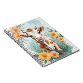 かわいい赤ちゃん動物 |かわいい牛のふくらはぎフローラ ノートブック (右側)