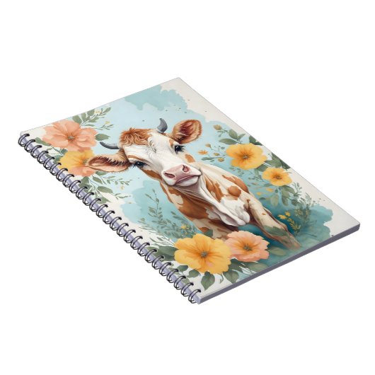 かわいい赤ちゃん動物 |かわいい牛のふくらはぎフローラ ノートブック