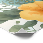 かわいい赤ちゃん動物 |かわいい牛のふくらはぎフローラ ポスター (角)