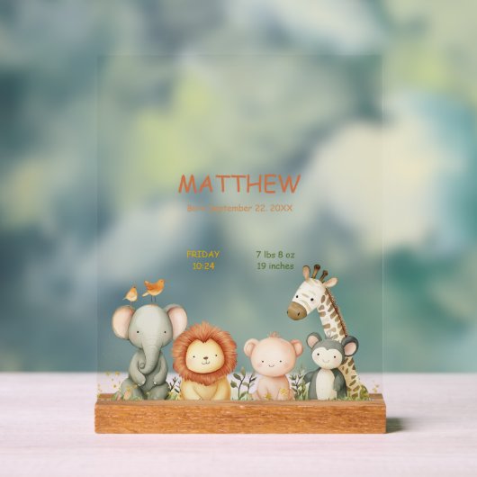 かわいい赤ちゃん動物 アクリルサイン (ニュートラル)