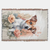 かわいい赤ちゃん動物 |ジャック・ラッセル・テリア・パピー スローブランケット (正面)