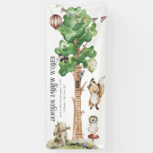 かわいい赤ちゃん動物 |ビニール成長図バナー 横断幕 (縦)